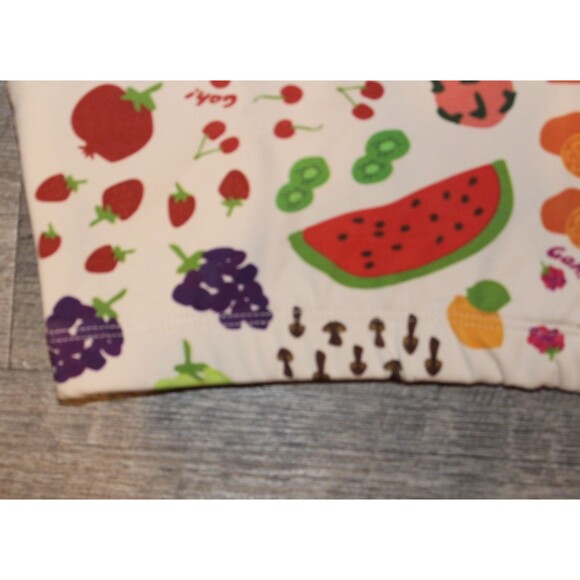 Mate the Label Women's Organic Stretch Sports Bra WHITE FRUIT  XL LISA SAYS GAH - Picture 3 of 5